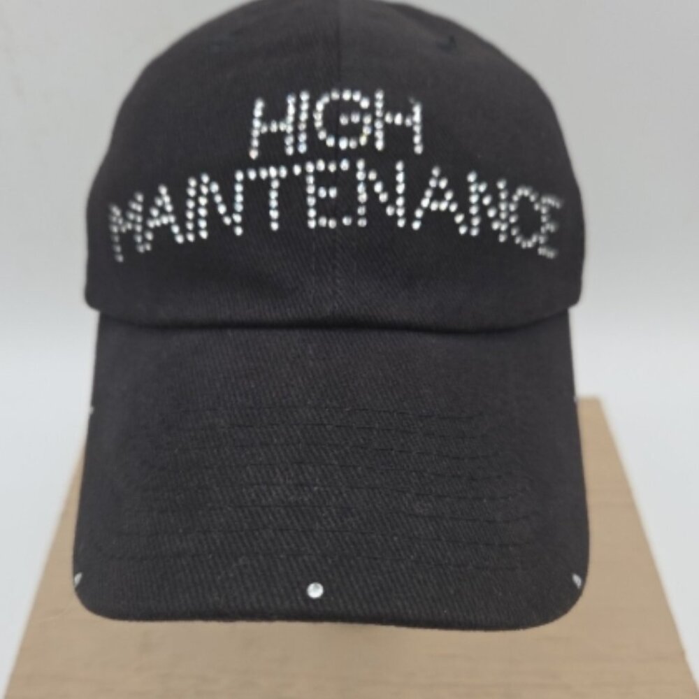 Nissin High Maintenance Rhinestone Strapback Hat Black USA